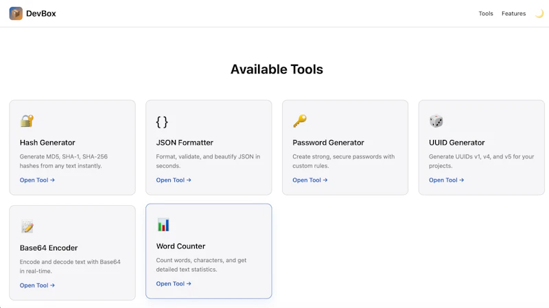 DevBox - Beautiful Developer Tools screenshot 2