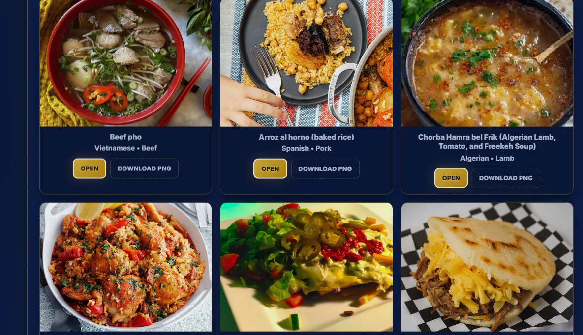 Global Meal Generator gallery image
