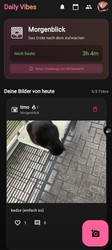 Daily Vibes - Main product screenshot demonstrating key features and user interface