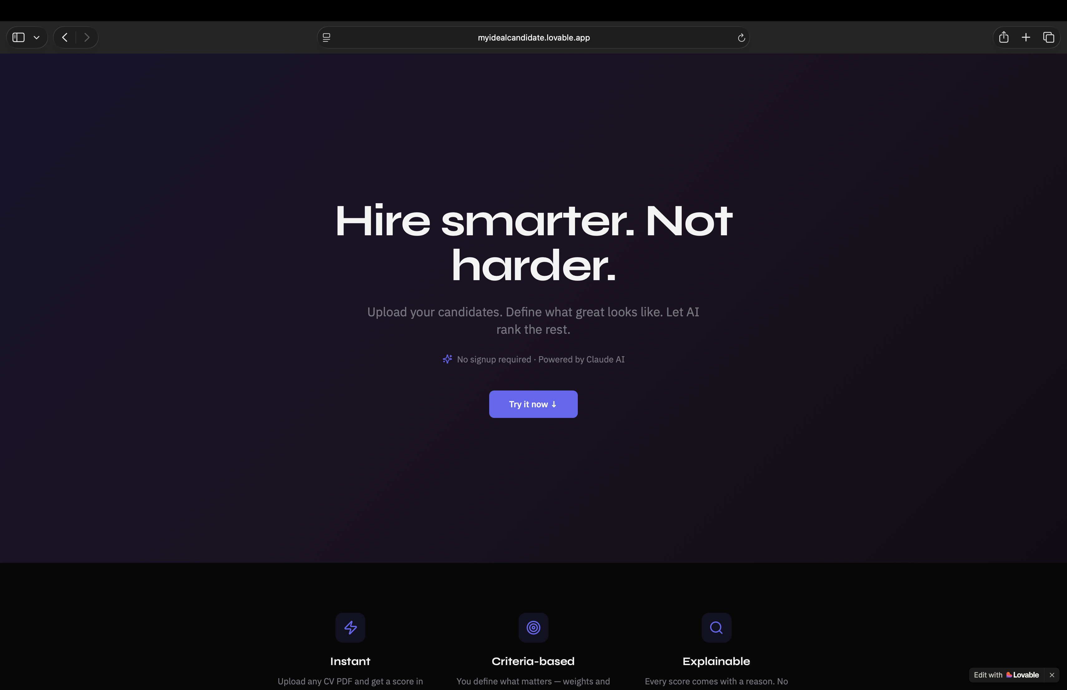 My ideal candidate gallery image