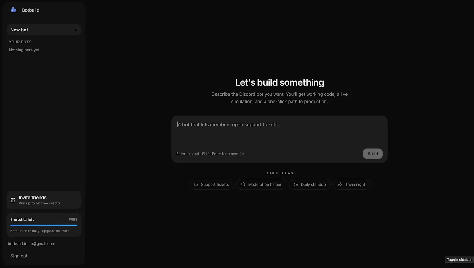 Botbuild screenshot 2