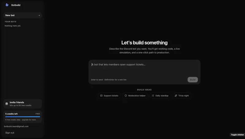 Botbuild screenshot 2