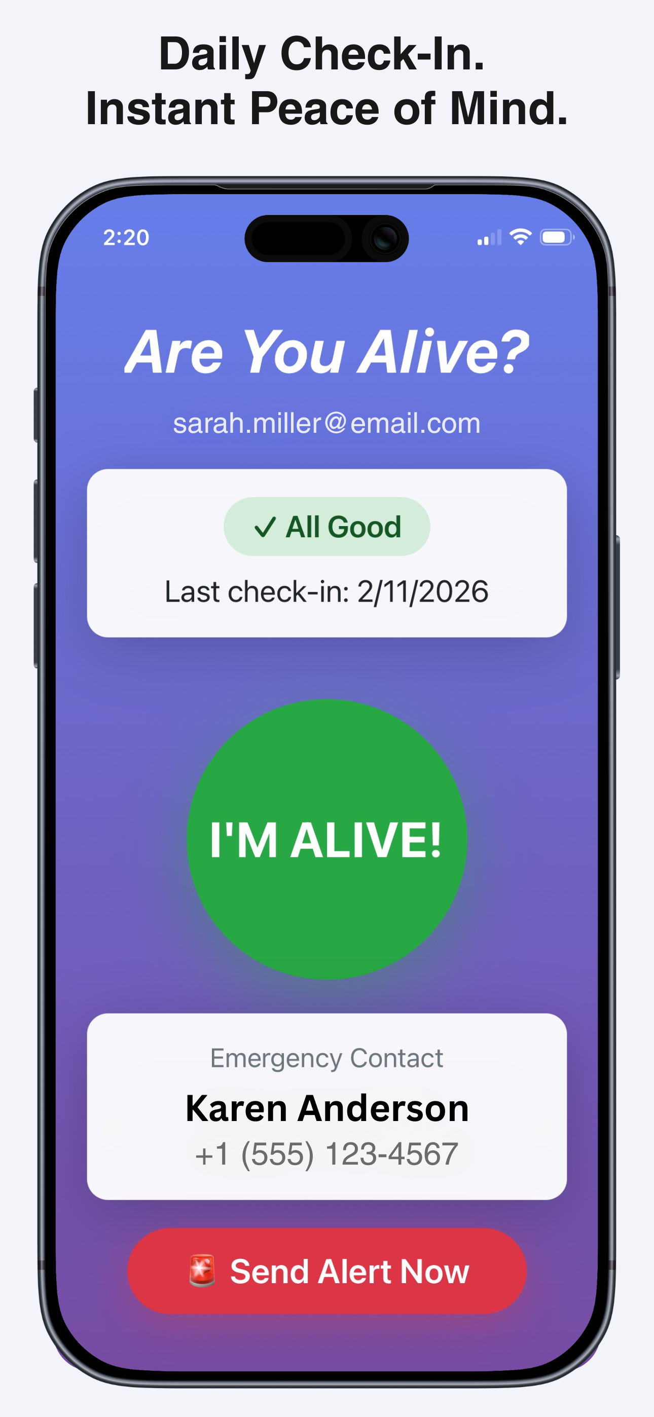 I'm Alive Today — Daily Check-In App gallery image