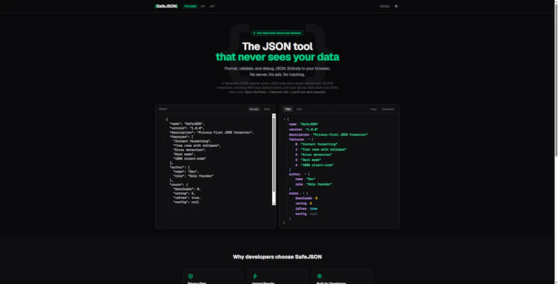 SafeJSON — Privacy screenshot 3