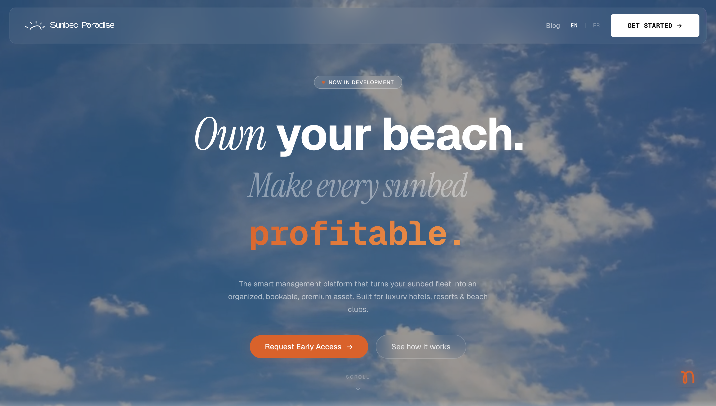Sunbed Paradise - Screenshot 2 showing product features and functionality