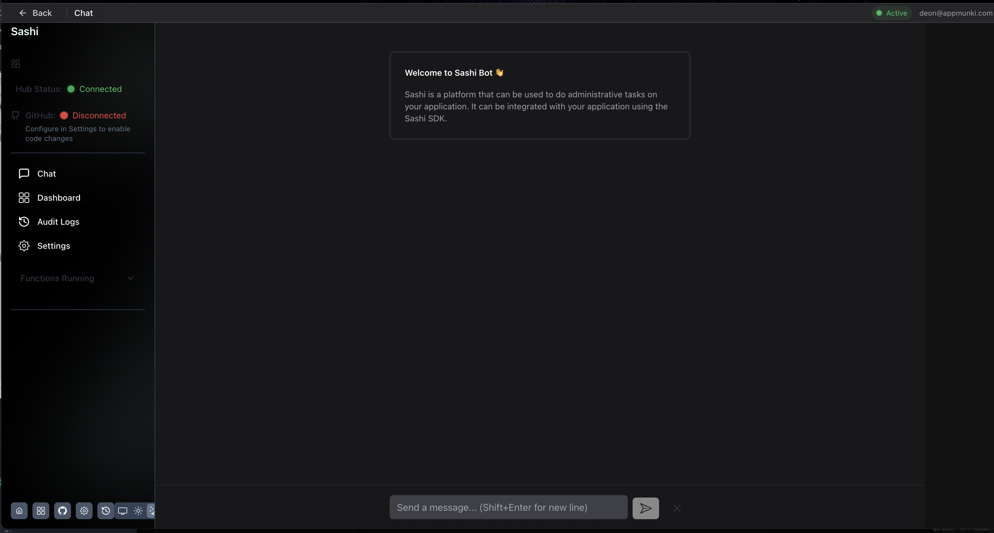 Sashi is now live logo