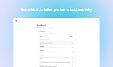 Screenshot der Tools von IndieZebra zur Optimierung des Produkteinführungserfolgs durch A/B-Tests