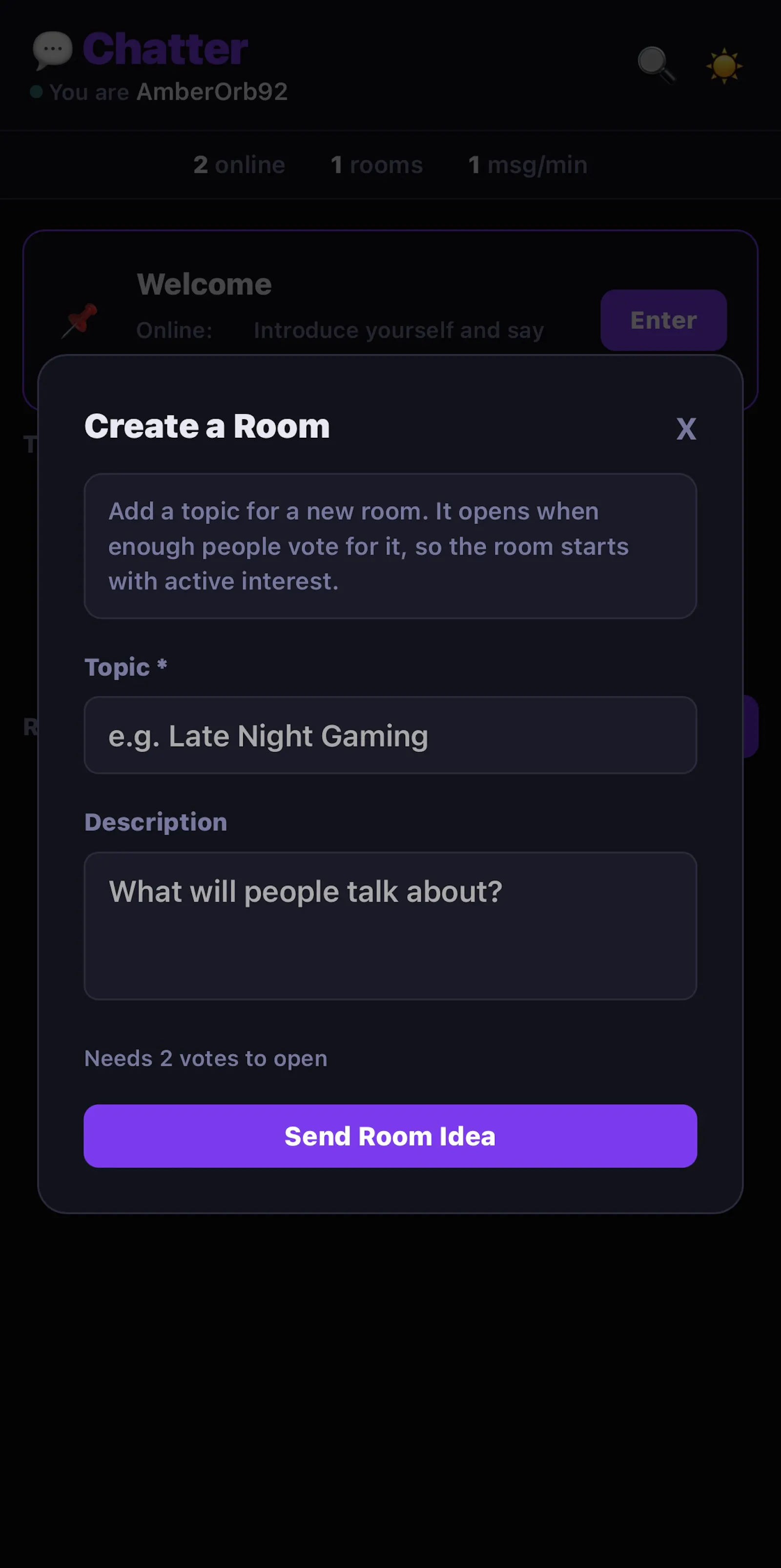 Chatter — Anonymous chat, no sign-up screenshot 3