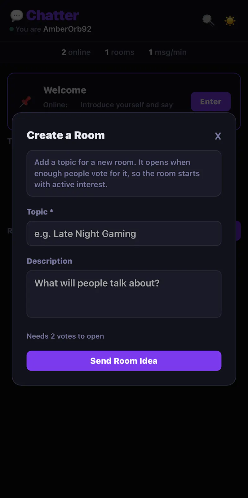 Chatter — Anonymous chat, no sign-up screenshot 3