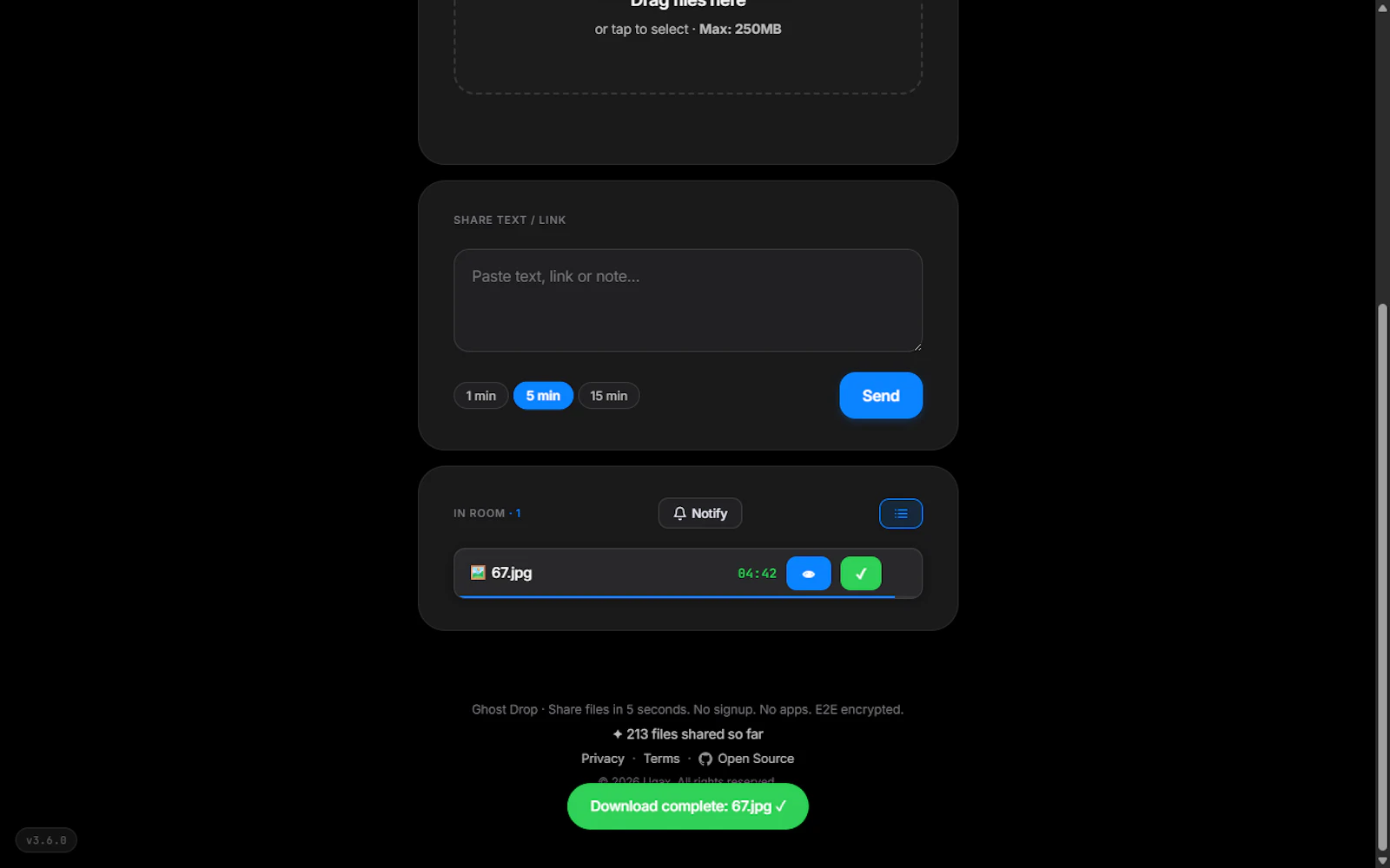 Ghost Drop  — Share files in 5 seconds screenshot 4