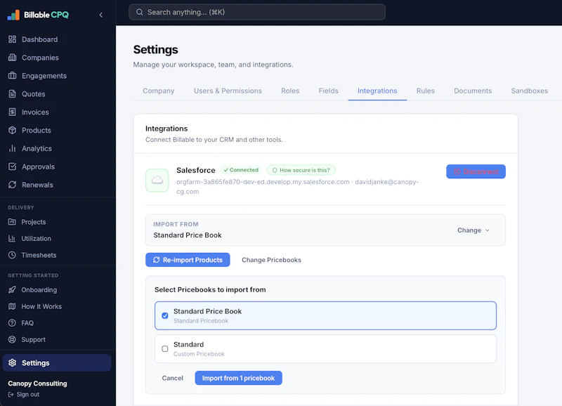 Billable CPQ  screenshot 6