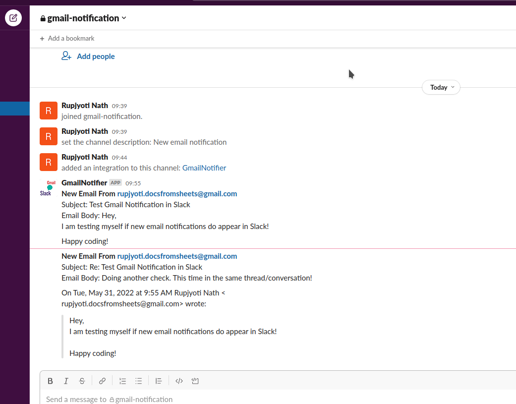 Gmail to Slack - Получить новые уведомления по электронной почте конкретных отправителей в Slack медиа 2