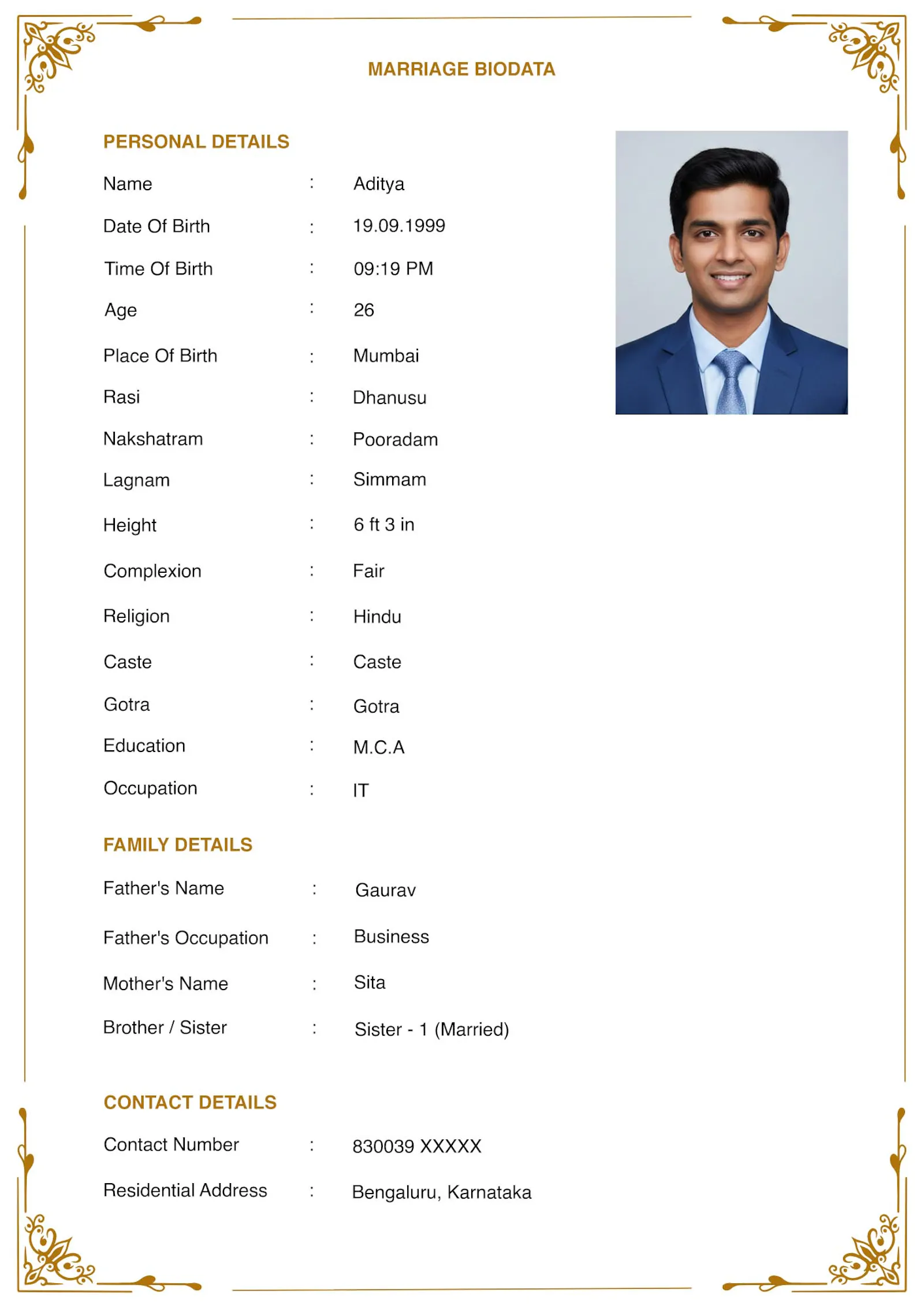 Marriage Biodata PDF screenshot 2