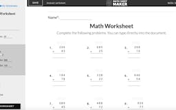 Math Sheet Maker media 1