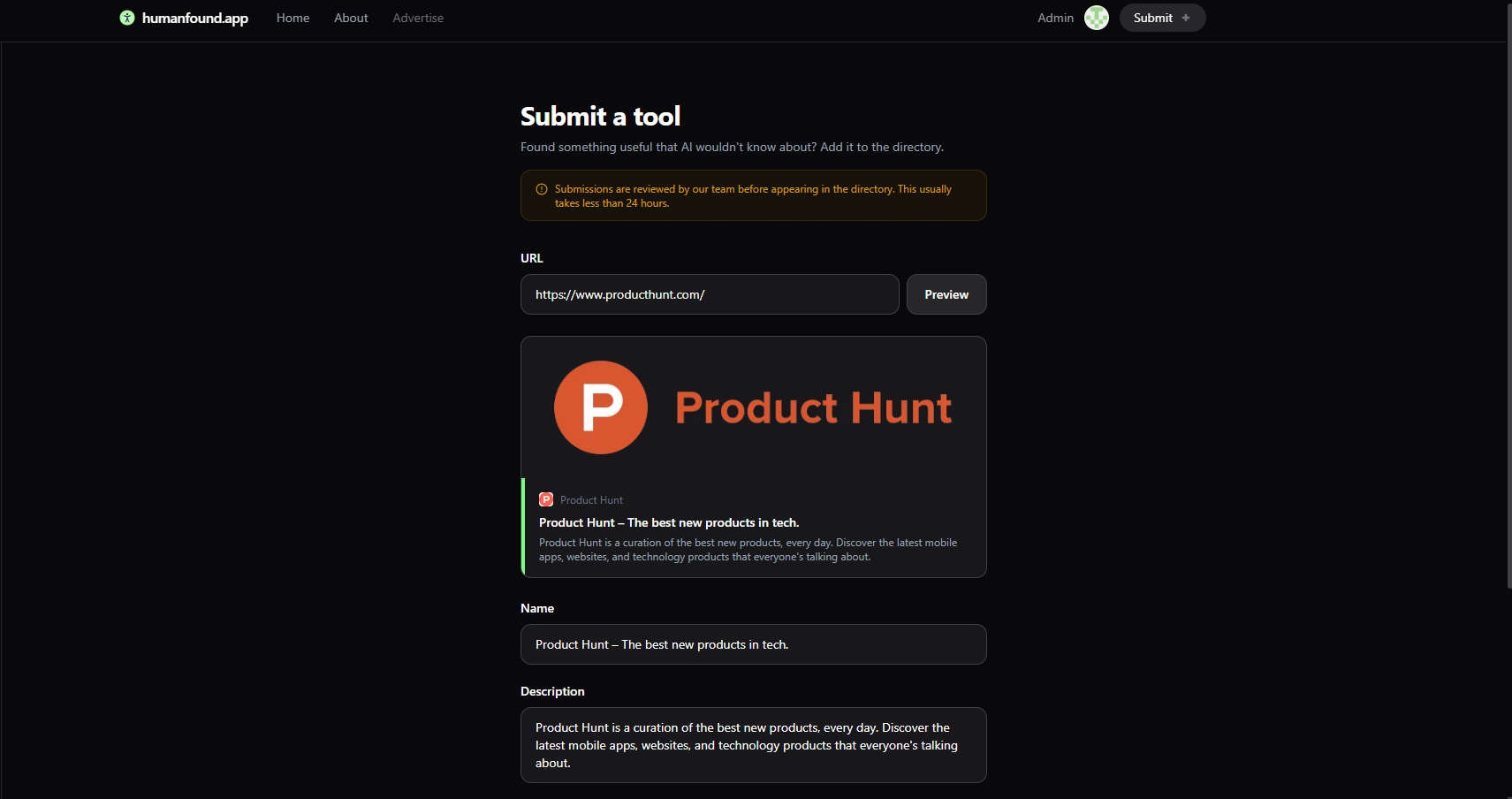 HumanFound gallery image