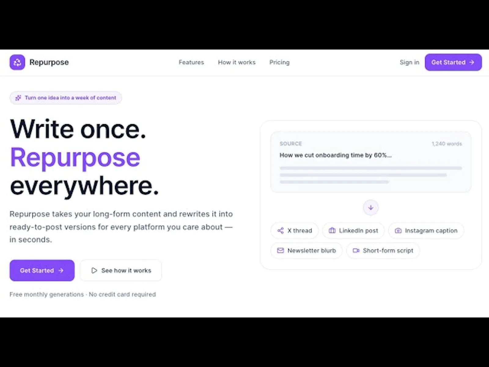 Repurpose screenshot 1 (video preview)