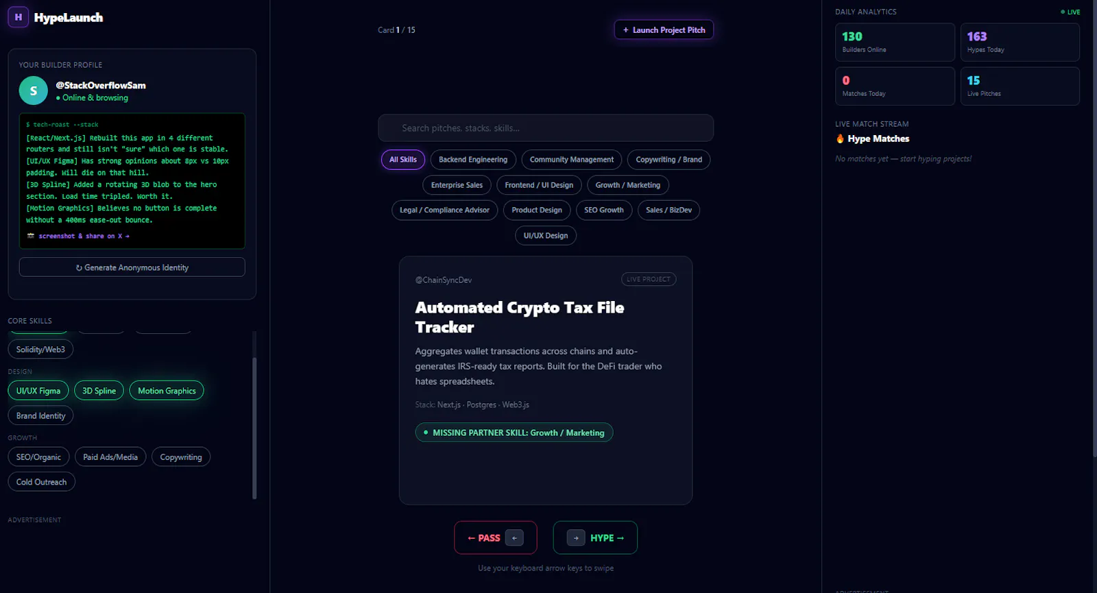 HypeLaunch — Co screenshot 1