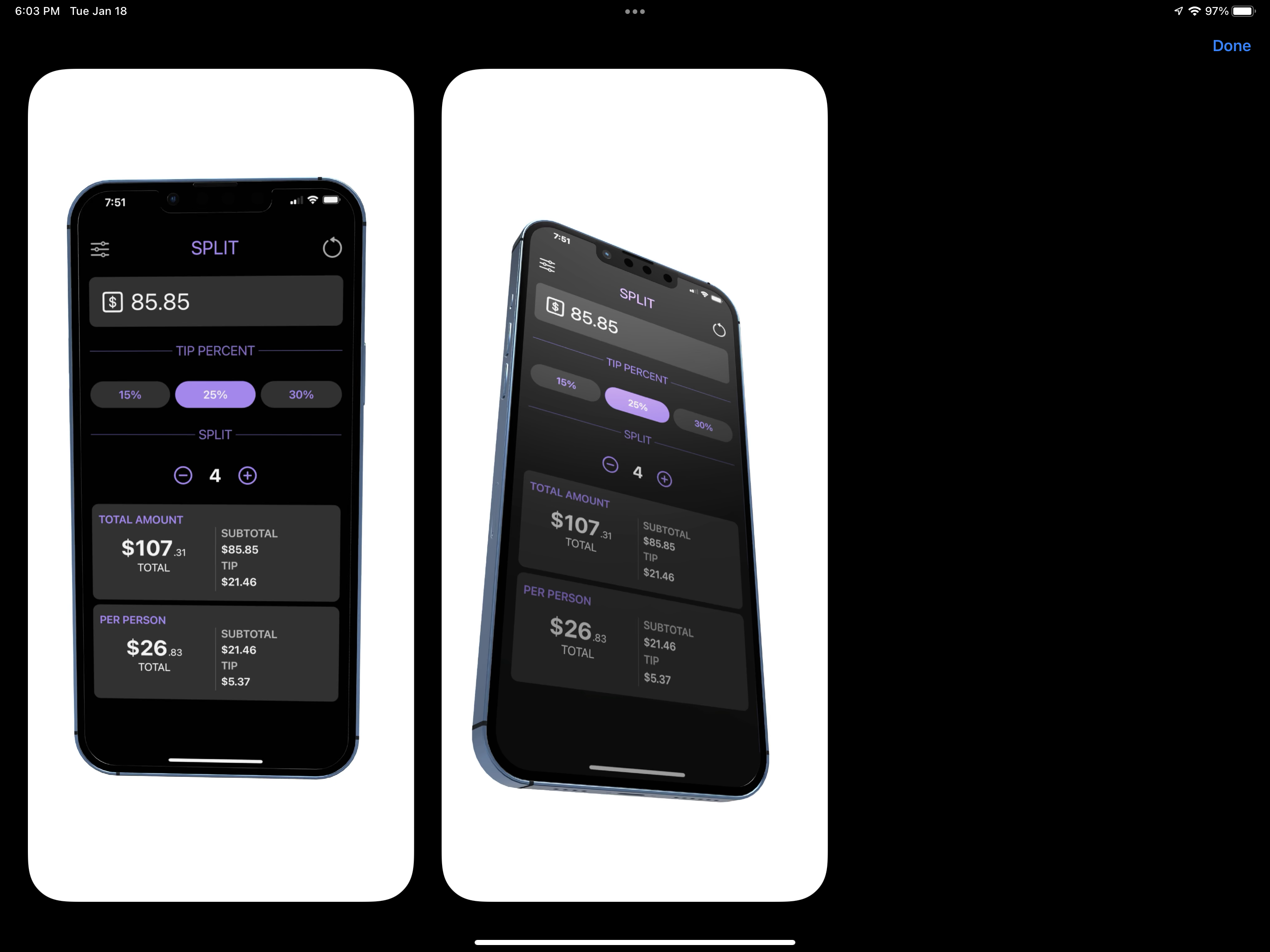 Split: Tip Calculator gallery image