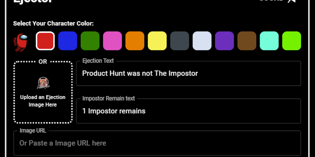 Among Us Ejector Create Your Own Among Us Ejection Gif Animation Product Hunt
