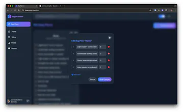 BagPlanner gallery image