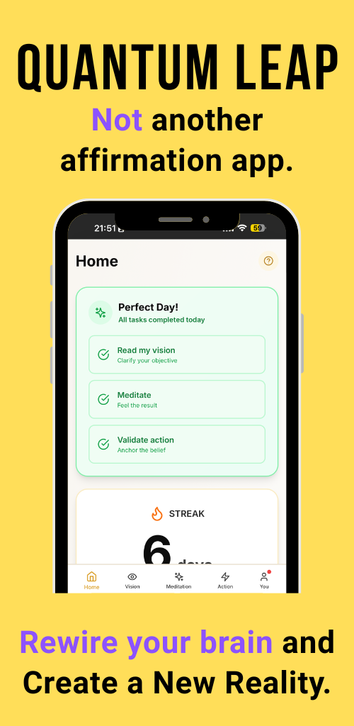 QuantumLeap (Reality Creation) - Main product screenshot demonstrating key features and user interface