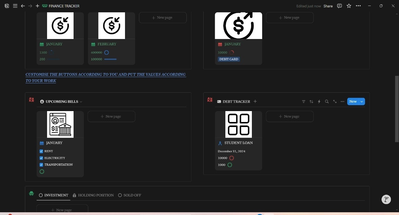 Finance tracker gallery image
