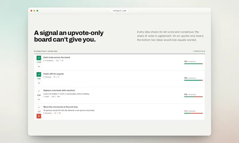 Votepit screenshot 1