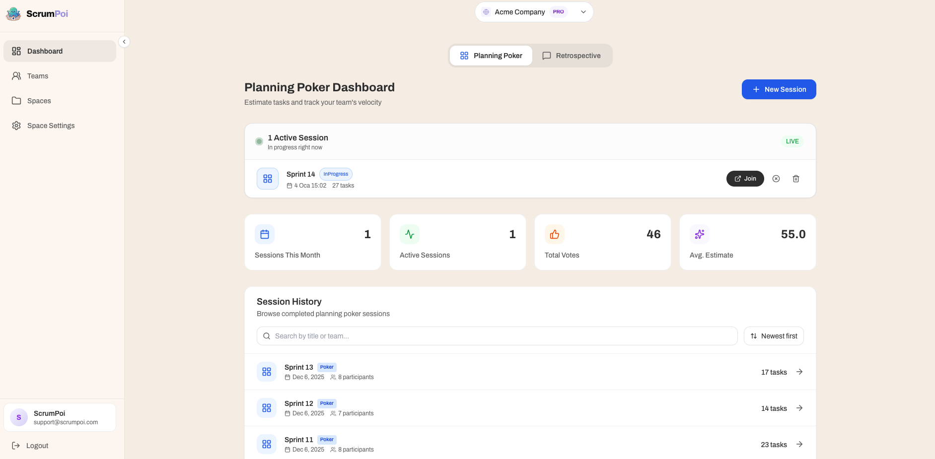 ScrumPoi - Screenshot 4 showing product features and functionality