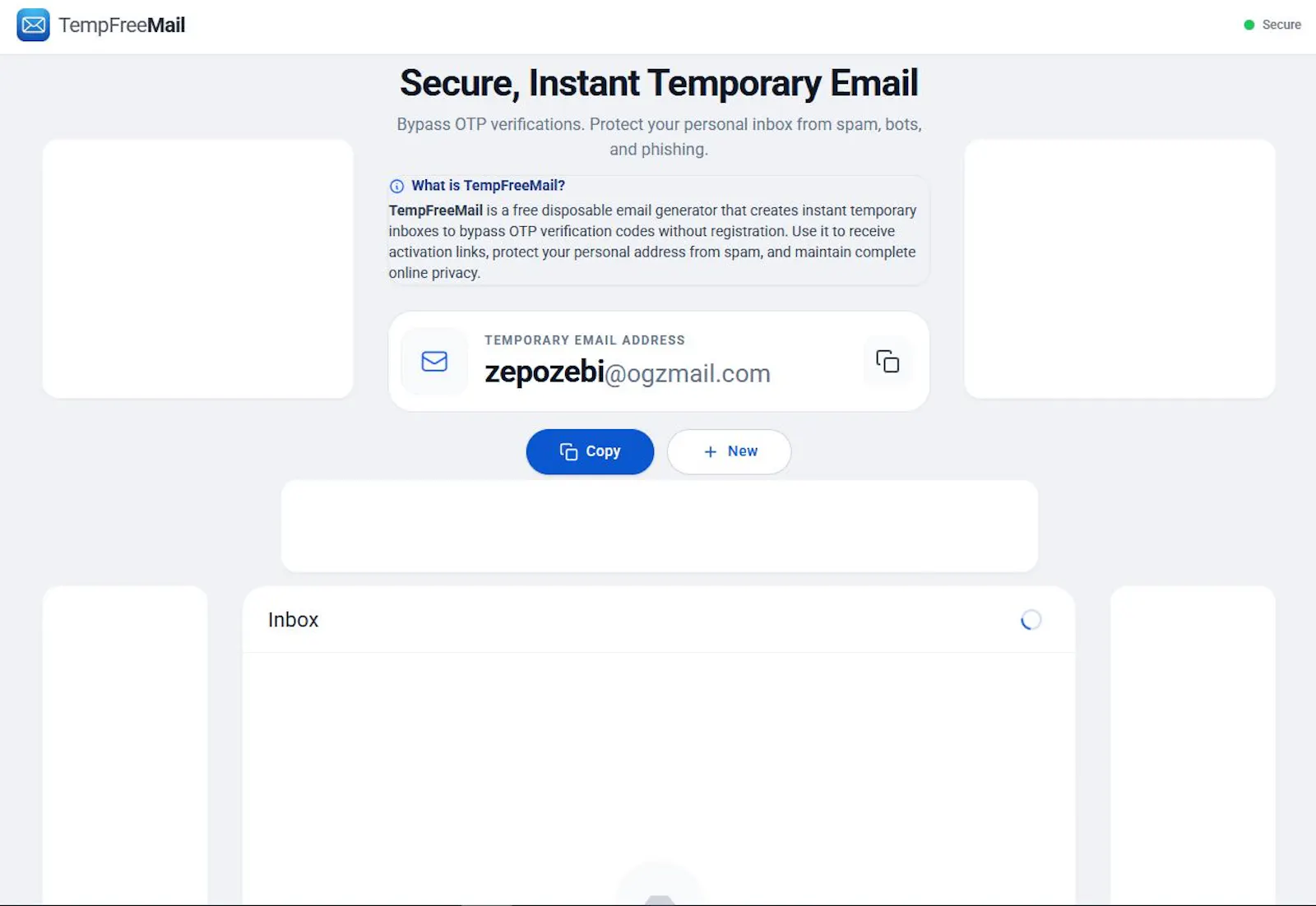 TempFreeMail: Disposable Email screenshot 1