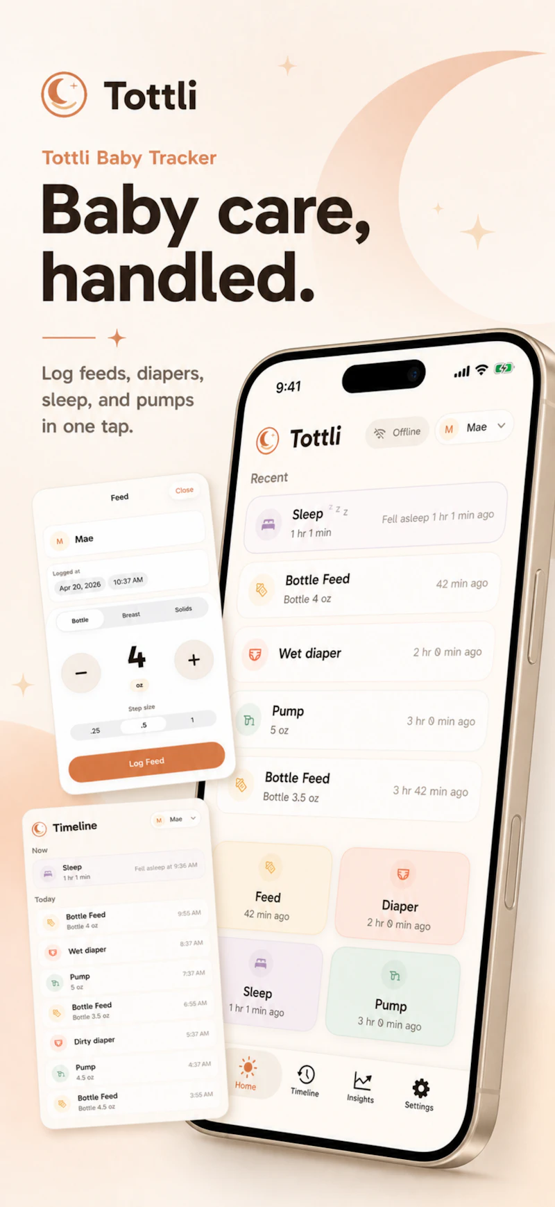 Tottli: Baby care, simplified screenshot 1