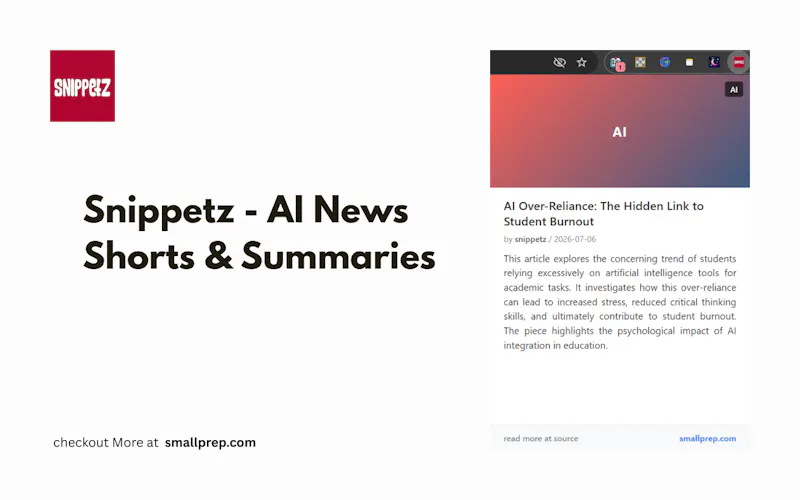 Snippetz - AI News Shorts & Summaries screenshot 1