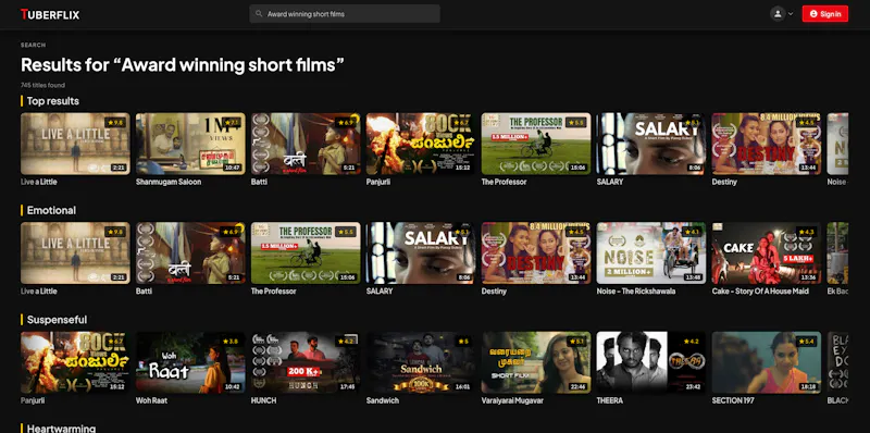 Tuberflix screenshot 1