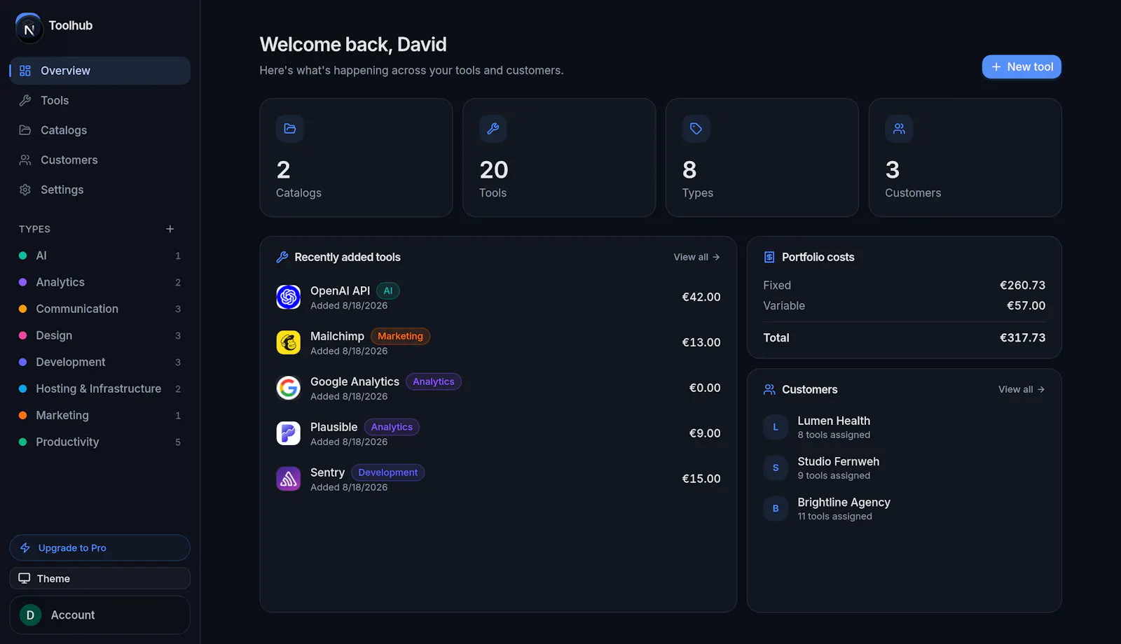 Toolhub screenshot 1