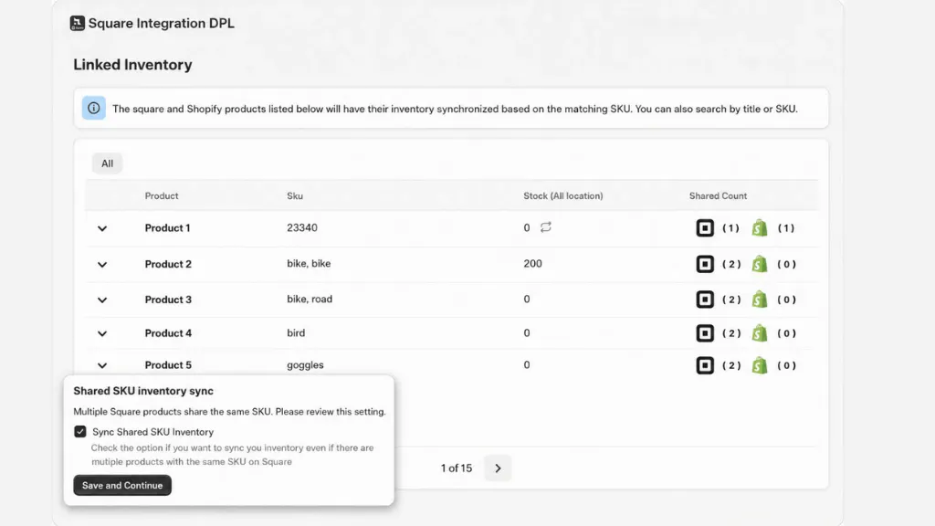 Shopify Square Integration DPL gallery image