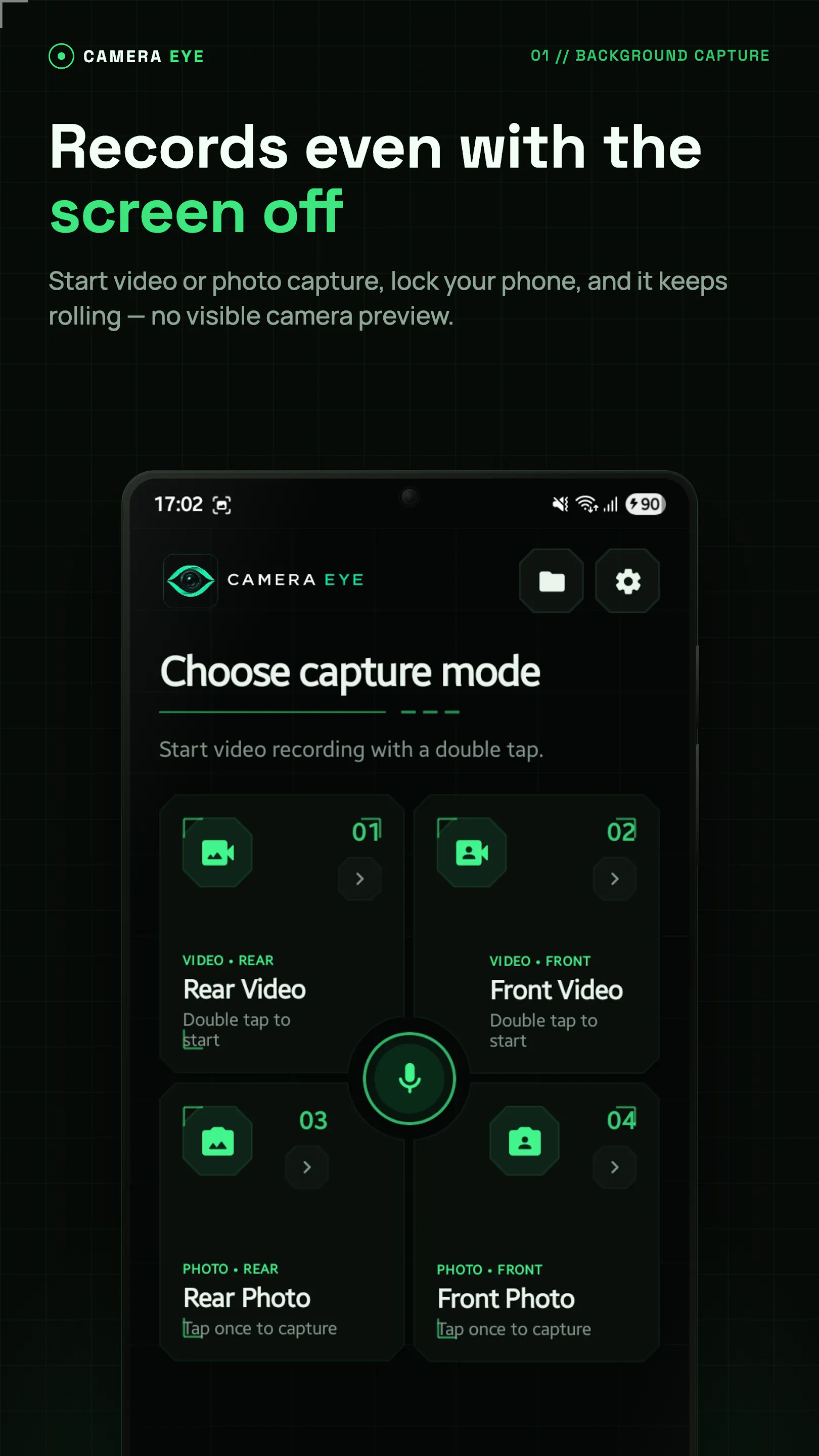 Camera Eye — Background Video Recorder gallery image