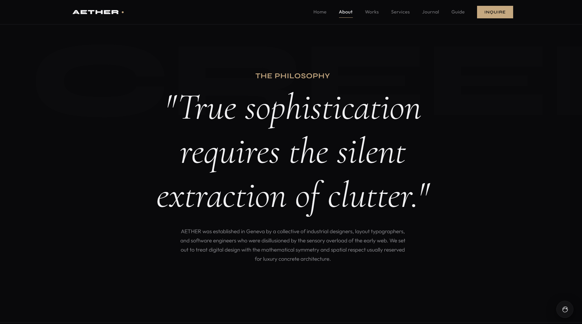 AETHER —Ultra Luxury Portfolio Template gallery image