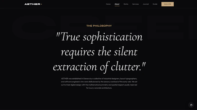 AETHER —Ultra Luxury Portfolio Template screenshot 3
