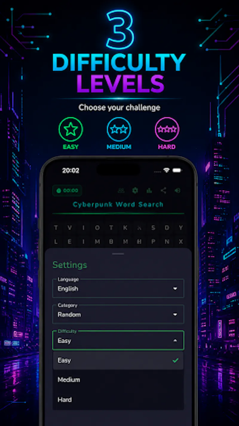Cyberpunk Word Search screenshot 4