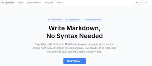 LiteNoter - Write Markdown No Syntax gallery image