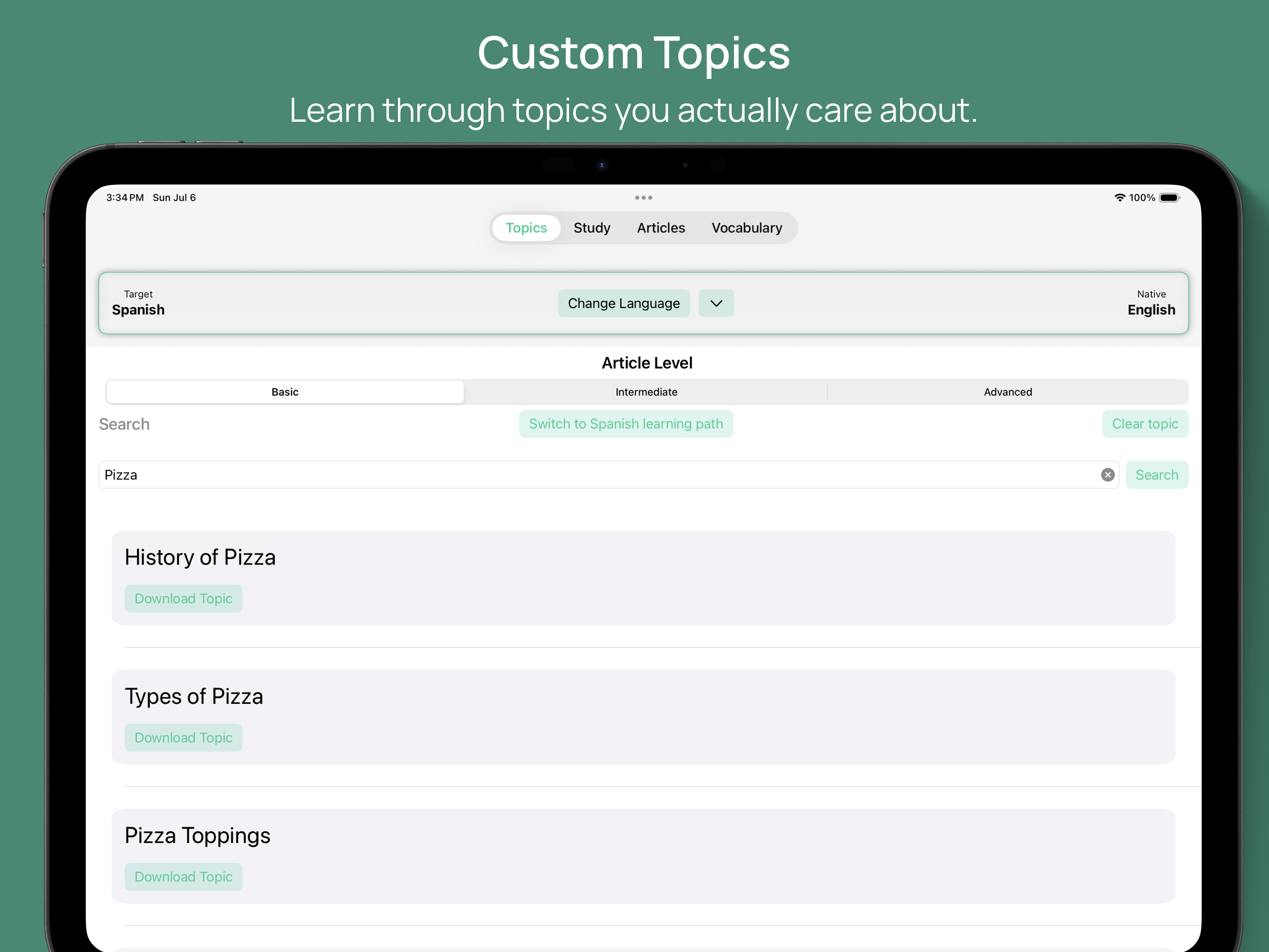 Linguix Learning - Main product screenshot demonstrating key features and user interface