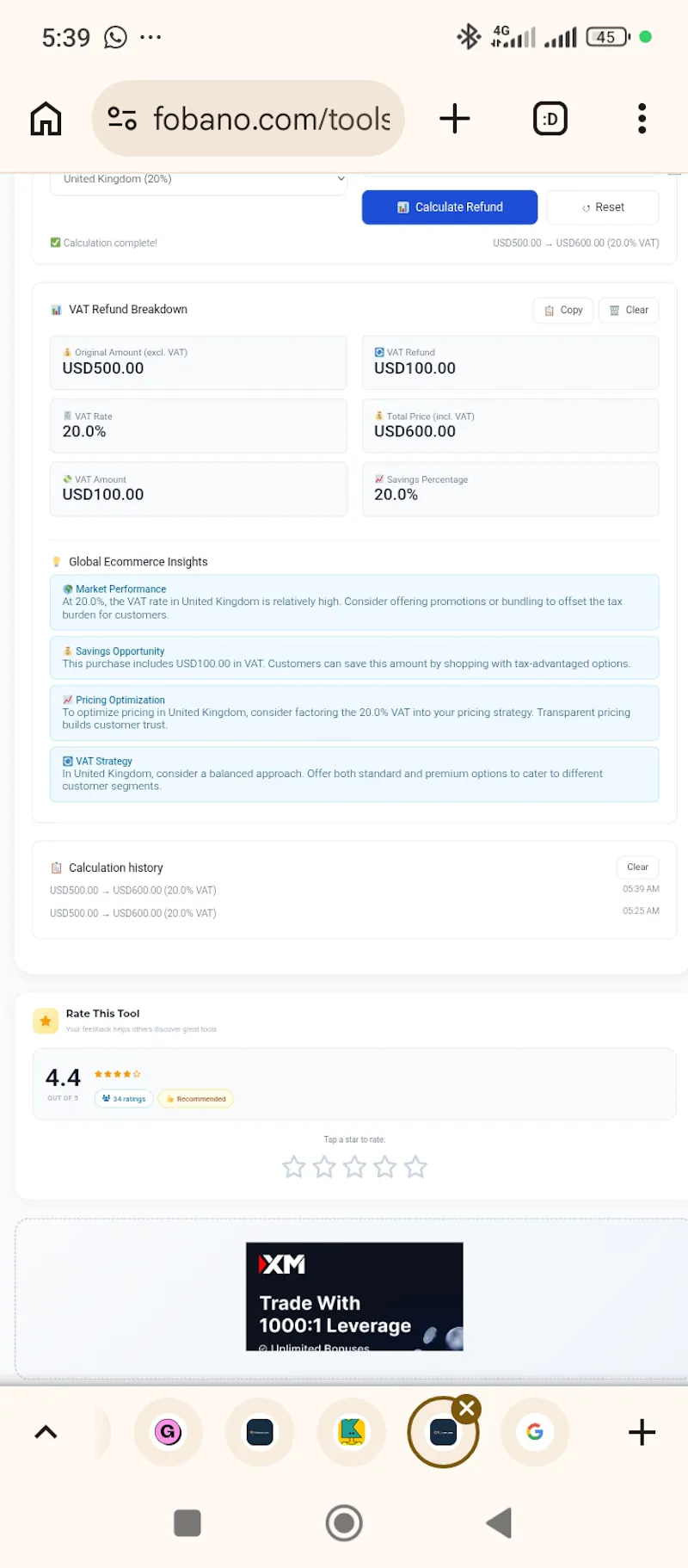 Secure VAT Refund Calculator screenshot 3