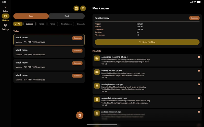 FilePipe: Auto Files Organizer screenshot 10