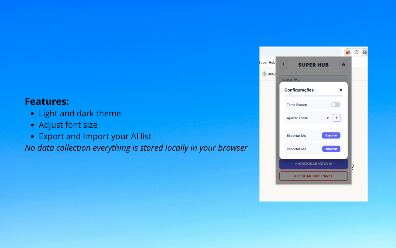 Super Hub - AI Side Panel gallery image