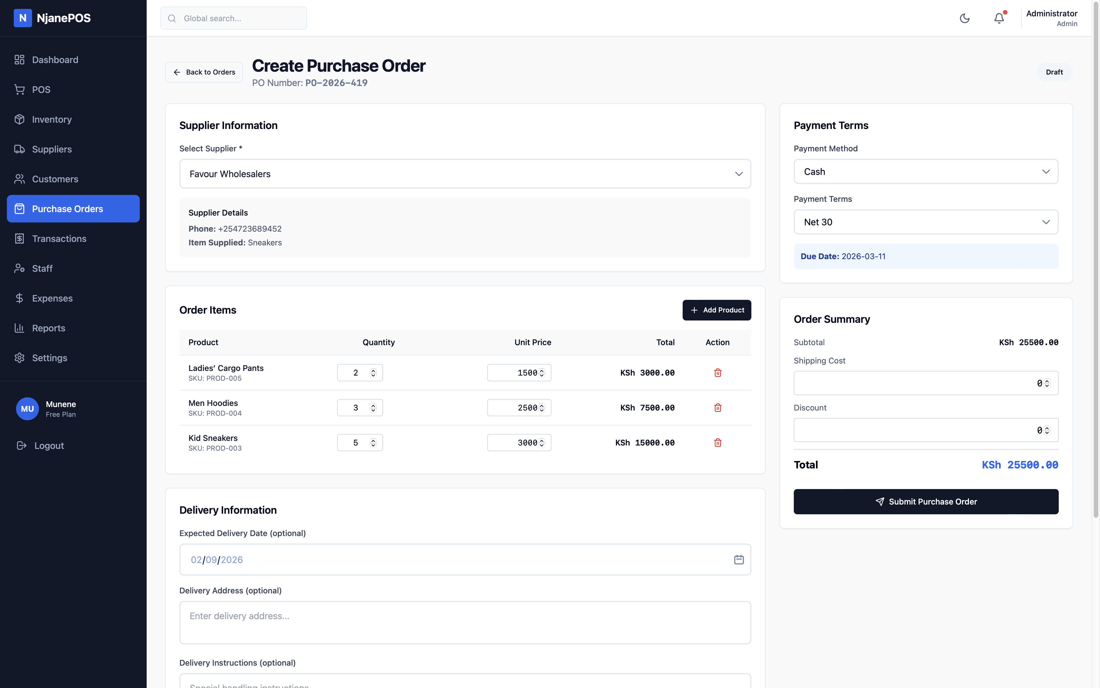 Njane Point of Sales System gallery image