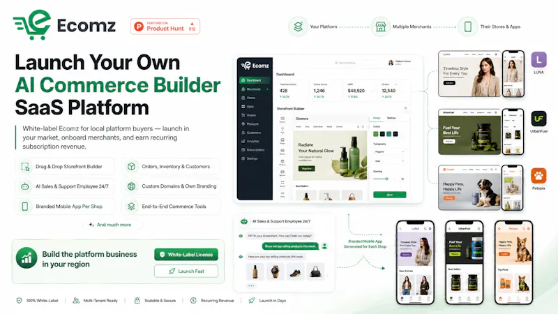 Ecomz AI Multi-Tenant SAAS Store Builder screenshot 2