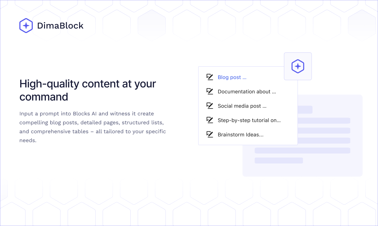 Dimablocks ai - WordPress-inhoud maken met chatgpt-aangedreven plug-in media 3