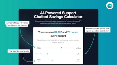 Support Chatbot Savings Calculator gallery image