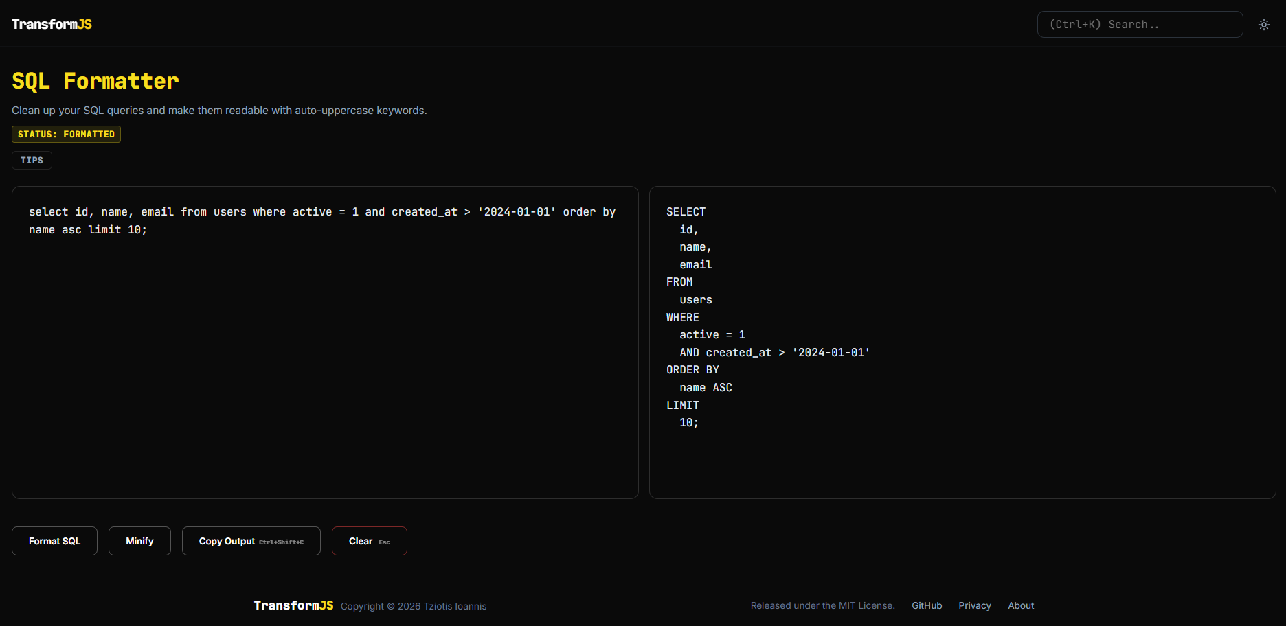 TransformJS gallery image