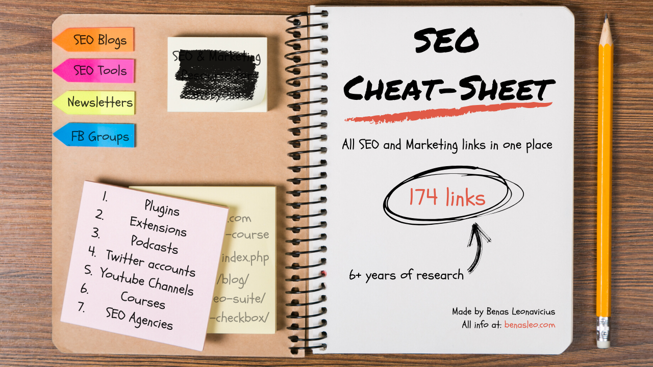 SEO Cheat-Sheet [174 Links]