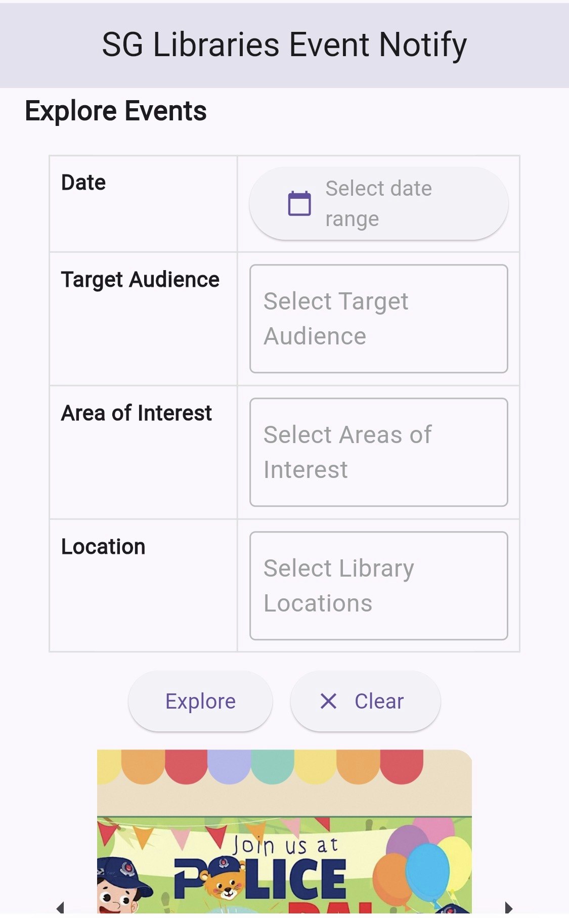 SG Libraries Event Notify - Screenshot 2 showing product features and functionality